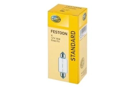 Автолампа SV8,5 12V 18W 11X41 HELLA 8GM002091-121