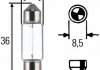 HELLA C5W 12V 5W Лампа розжарювання (блістер 2 шт) STANDARD 8GM 002 092-123