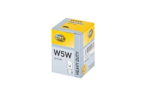 Лампа розжарювання, W5W 24V 5W W 2,1 x 9,5d HELLA 8GP 003 594-251