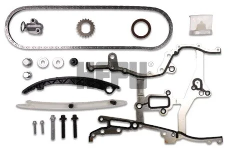 Комплект ГРМ (ланцюг + елементи) CHEVROLET AVEO, CRUZE, ORLANDO, TRAX, OPEL ADAM, AMPERA, ASTRA J, ASTRA J GTC, CASCADA, CORSA D, CORSA D/HATCHBACK, CORSA E, CORSA E/HATCHBACK 1.0-1.4LPG 07.06- HEPU 210612 (фото 1)