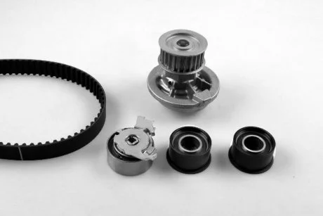 Комплект ГРМ, пас+ролик+помпа HEPU PK03163