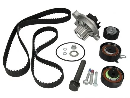 Комплект ГРМ, пас+ролик+помпа HEPU PK05743