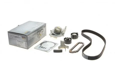 Комплект ГРМ, пас+ролик+помпа HEPU PK08010XT