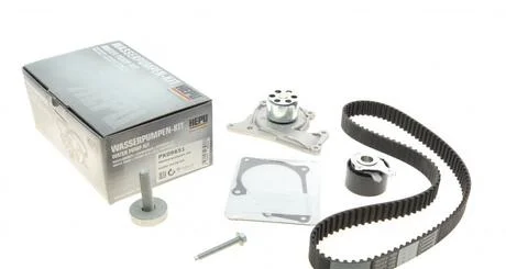Комплект ГРМ, пас+ролик+помпа HEPU PK09651