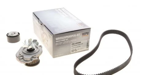 Комплект ГРМ, пас+ролик+помпа HEPU PK10580