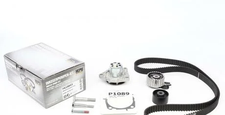 Комплект ГРМ, пас+ролик+помпа HEPU PK10893