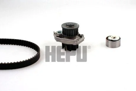 Комплект ГРМ, пас+ролик+помпа HEPU PK12012