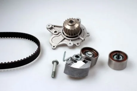 Комплект ГРМ, пас+ролик+помпа HEPU PK77631