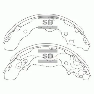 Колодки тормозные барабанные SANGSIN Hi-Q (SANGSIN) SA155