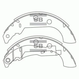 Тормозные колодки барабанные Hi-Q (SANGSIN) SA158