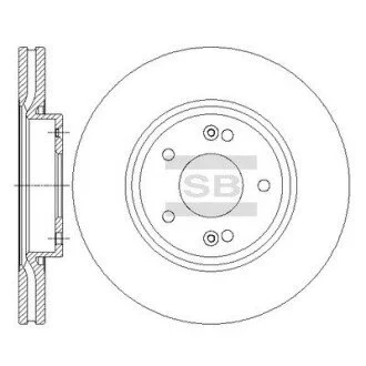 Диск тормозной передний I30 08~ 1.6I 2.0I Grandeur 11~ Ceed Hi-Q (SANGSIN) SD1086