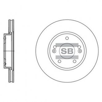 Диск тормозной передний i30 12~ Ceed 15~ Hi-Q (SANGSIN) SD1135 (фото 1)