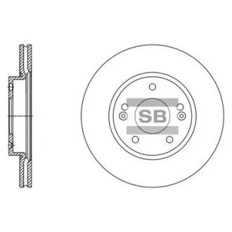 Диск тормозной передний i30 12~ Ceed 15~ Hi-Q (SANGSIN) SD1135