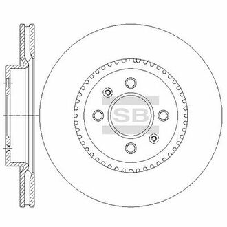 Диск тормозной Hi-Q (SANGSIN) SD2043 (фото 1)