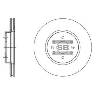 Диск гальмівний Hi-Q (SANGSIN) SD2057