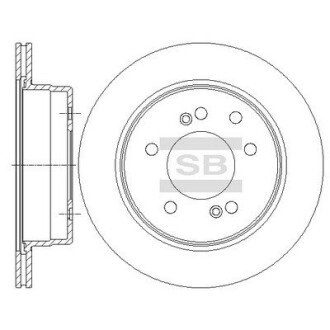 Тормозной диск задний Hi-Q (SANGSIN) SD3043 (фото 1)