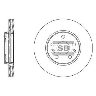 Диск гальмівний (кратно 2) передній (вентильований) Renault Kangoo (08-), MB Citan (12-) (D=279.9mm) HI-Q Hi-Q (SANGSIN) SD3062
