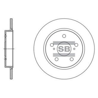 Диск гальмівний Hi-Q (SANGSIN) SD4615 (фото 1)