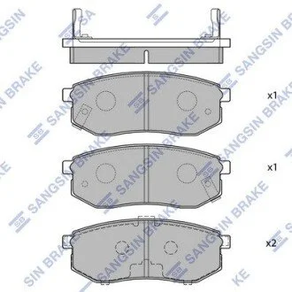 Кт. Гальмiвнi колодки Hi-Q (SANGSIN) SP1054-R