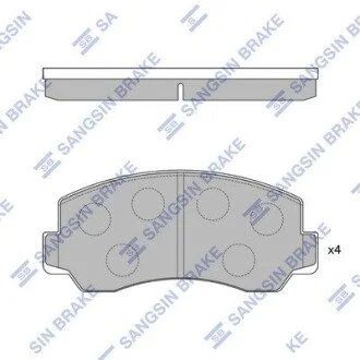 Колодки дискового тормоза Hi-Q (SANGSIN) SP1057