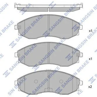 Колодки дискові передні Hi-Q (SANGSIN) SP1081