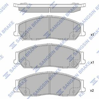 Колодки тормозные дисковые передние Hi-Q (SANGSIN) SP1235