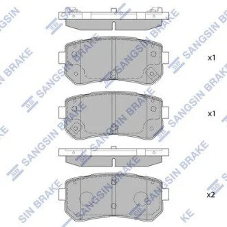 Кт. Гальмiвнi колодки Hi-Q (SANGSIN) SP1406