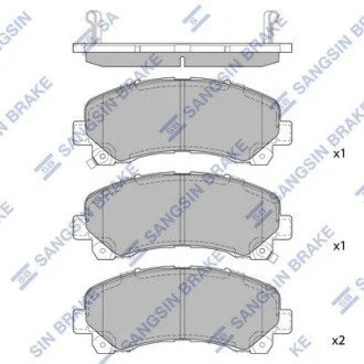 Колодки дискового тормоза Hi-Q (SANGSIN) SP1409