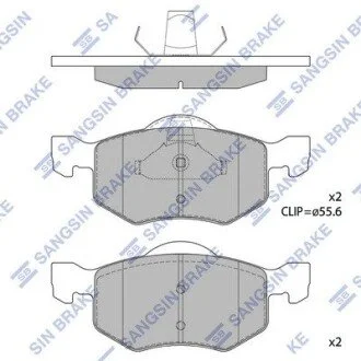 Колодки дискового гальма Hi-Q (SANGSIN) SP1519