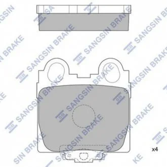 Колодки дискового тормоза Hi-Q (SANGSIN) SP1554