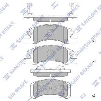 Колодки дискового тормоза Hi-Q (SANGSIN) SP1611
