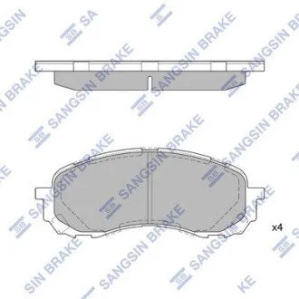 Тормозные колодки дисковые передние Hi-Q (SANGSIN) SP1629