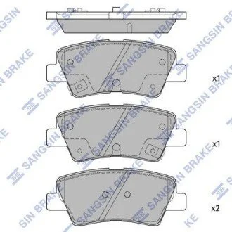 Колодки дискового гальма Hi-Q (SANGSIN) SP1685