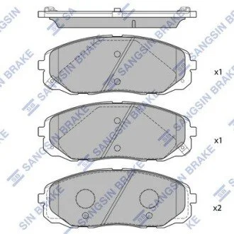 Колодки дискового гальма Hi-Q (SANGSIN) SP1688
