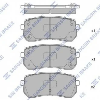 Тормозные колодки Hi-Q (SANGSIN) SP1691