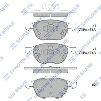 Тормозные колодки Hi-Q (SANGSIN) SP1712
