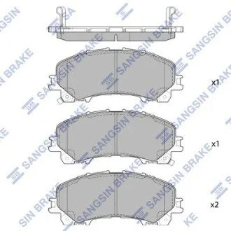 Колодки дискового тормоза Hi-Q (SANGSIN) SP1714