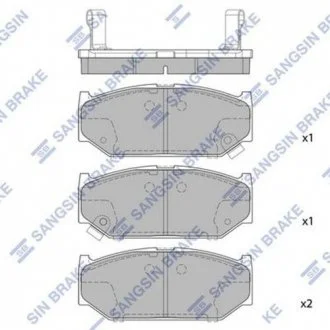 Колодки передние Hi-Q (SANGSIN) SP2086