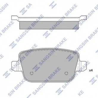 Гальмівні колодки Hi-Q (SANGSIN) SP2101-R