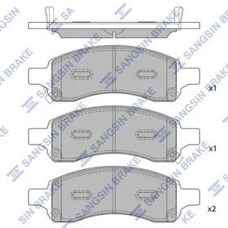 Колодки дискового тормоза Hi-Q (SANGSIN) SP2248