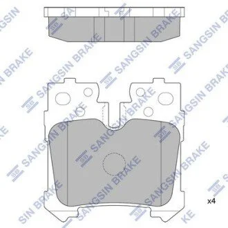 Колодки тормозные дисковые передние Hi-Q (SANGSIN) SP2301