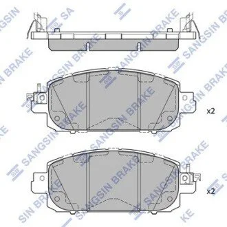Колодки дискового тормоза Hi-Q (SANGSIN) SP2772