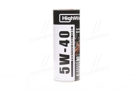 Оливи моторні. 5W-40 SN/CF (Каністра 1л)) HighWay 10027
