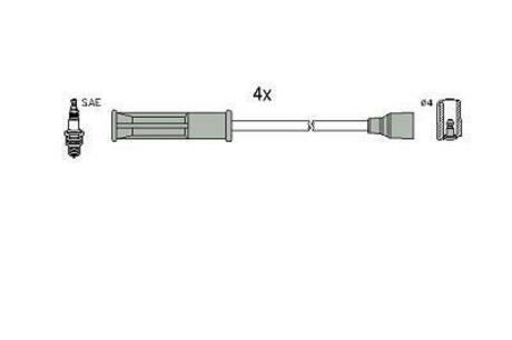 Комплект кабелів високовольтних HITACHI 134516 (фото 1)
