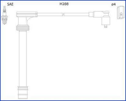Комплект кабелів високовольтних HITACHI 134518 (фото 1)