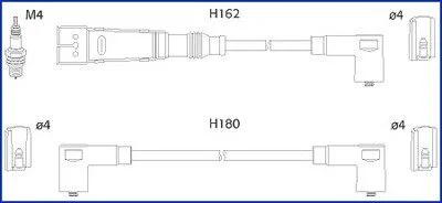 Дроти запалення, набір HITACHI 134711