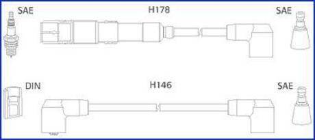 DB Провод зажигания W124 260 300 M103 HITACHI 134756