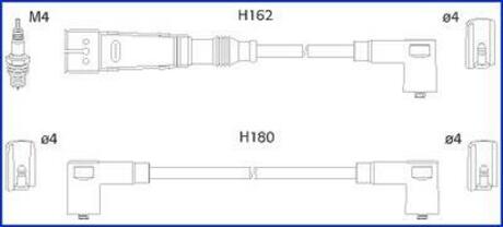 Комплект кабелей высоковольтных HITACHI 134784