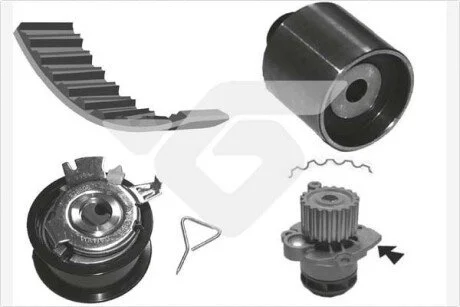 Помпа води + комплект ремня ГРМ HUTCHINSON KH194WP57