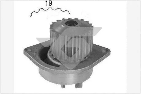 Насос водяной Citroen C4/Peugeot 206, 207, 307 1.6 (00-) HUTCHINSON WP37 (фото 1)